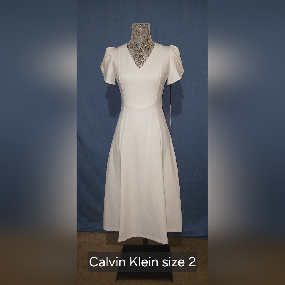 Calvin Klein Elegant White Bridal Dress